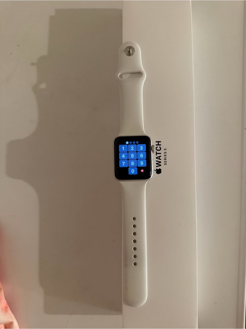 Apple Watch with white Band